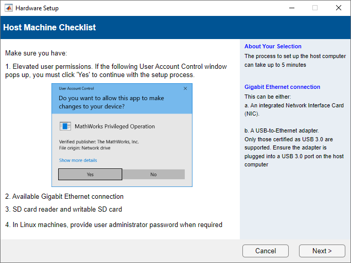 Host Machine Checklist