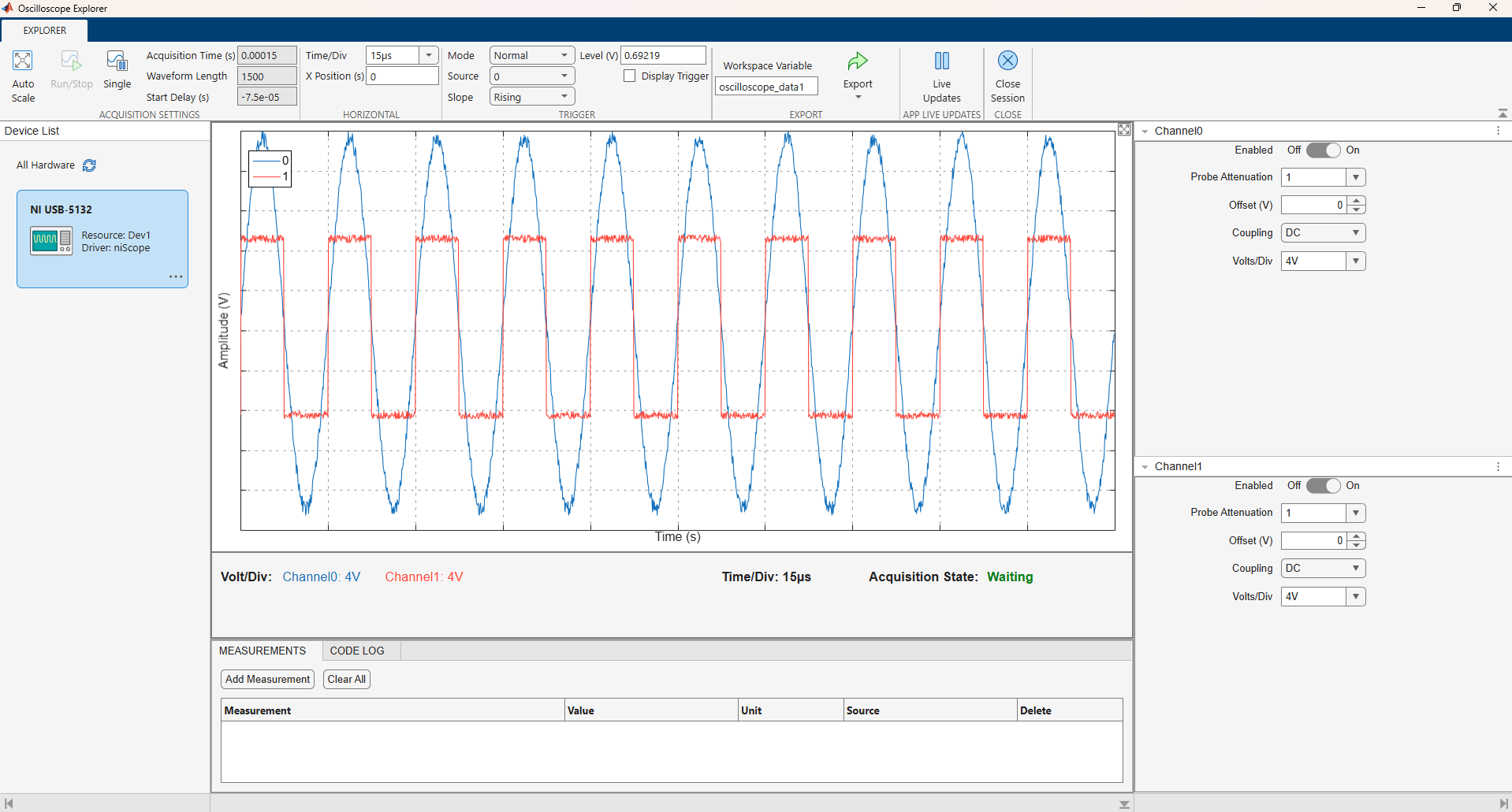 Oscilloscope Explorer app