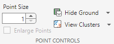 Point controls section on app toolstrip