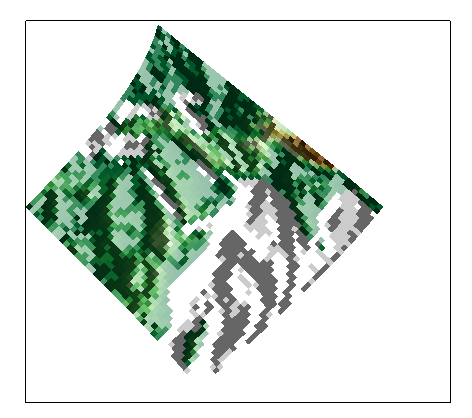 Lighted shaded relief map of elevation data