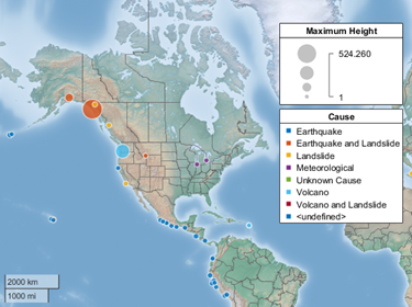 Geographic bubble charted with a maximized layout