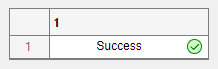 Table cell with centered text and a green check mark icon on the far right side of the cell