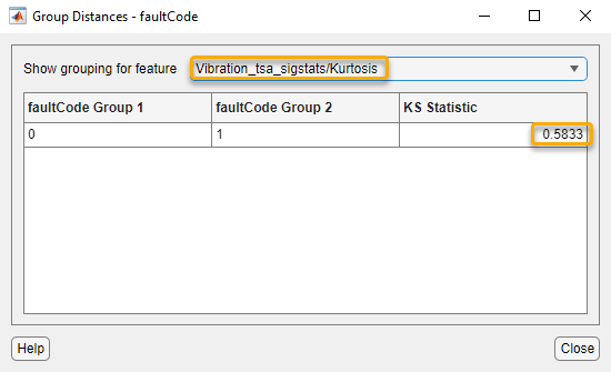 The dialog box for Kurtosis has the same layout as for Crest Factor.