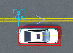Vehicle with back reference line