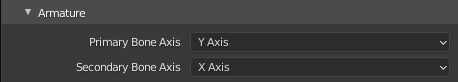 Blender armature for export