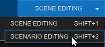 Scene Editing and Scenario Editing toggle with Scenario Editing selected