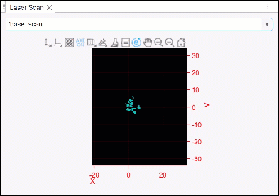 Laser Scan Viewer of the ROS Bag Viewer App