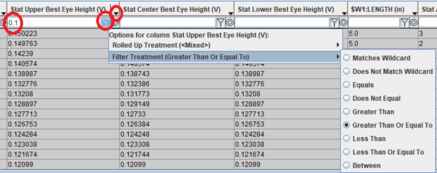 Filtering data in column using wildcard.