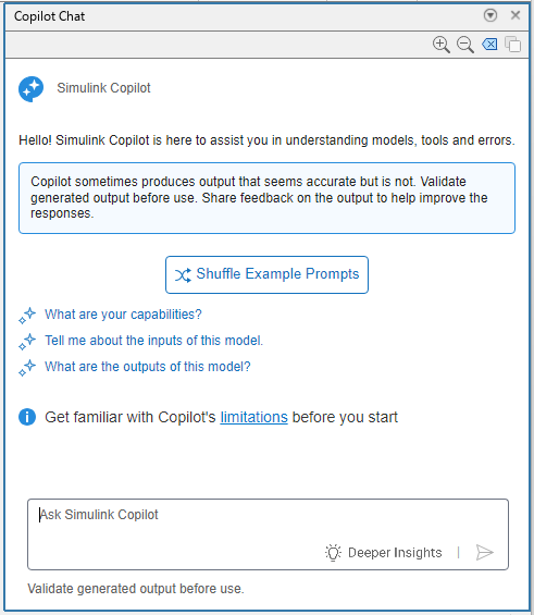Copilot Chat panel