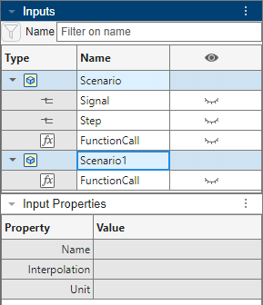 Selected scenarios with new FunctionCall signals