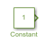 Constant block with the foreground color dark green