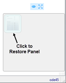 The manage panels menu shows the Inputs and Fault Injection panel as a small rectangular icon with a light blue tinge over the panel content