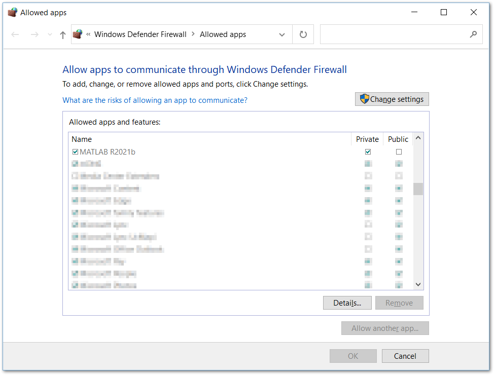 A Public and Private Networks configuration issue can cause the cannot connect to target error.