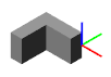 Example of an L-shaped geometry with an extrusion