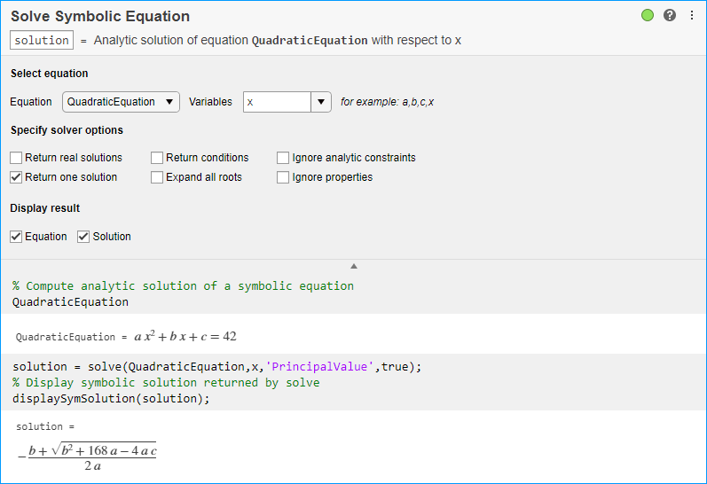 matlab solve