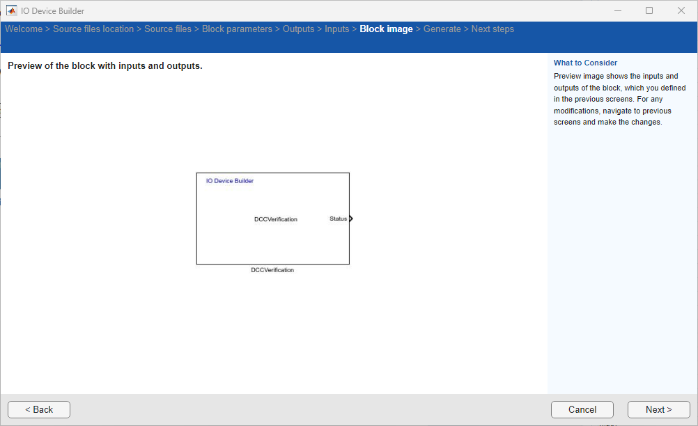 model diagram with output