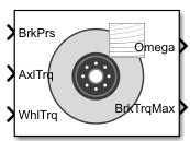 Mapped brake block icon with rotational inertia selected.