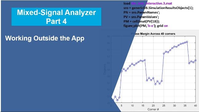 Automate recurrent data analysis tasks by creating MATLAB scripts that can be directly invoked from Cadence Virtuoso.