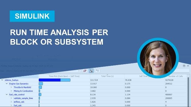 This video shows how the Simulink Profiler is used to figure out how much simulation time is needed per block.